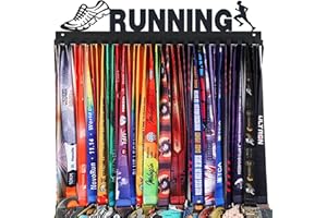 Goutoports Medal Holder Display Hanger - She Believed She Could She Did - Personalized Medal Wall Hanger for Sport Race Runner Sturdy Black Steel Metal Over 60 Medals Easy to Install