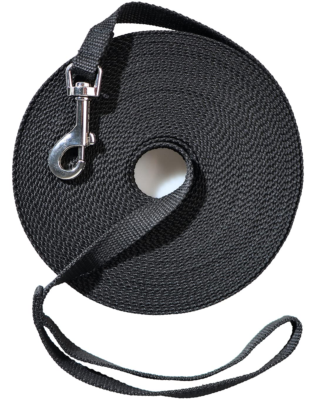 Justzon Long Dog Leash for Small Medium Large Dogs, Dog Training Leash for Outside Yard Obedience Recall Training or Camping (50-Feet) Black