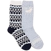 MUK LUKS womens Wool Socks (2 Pair Pack)