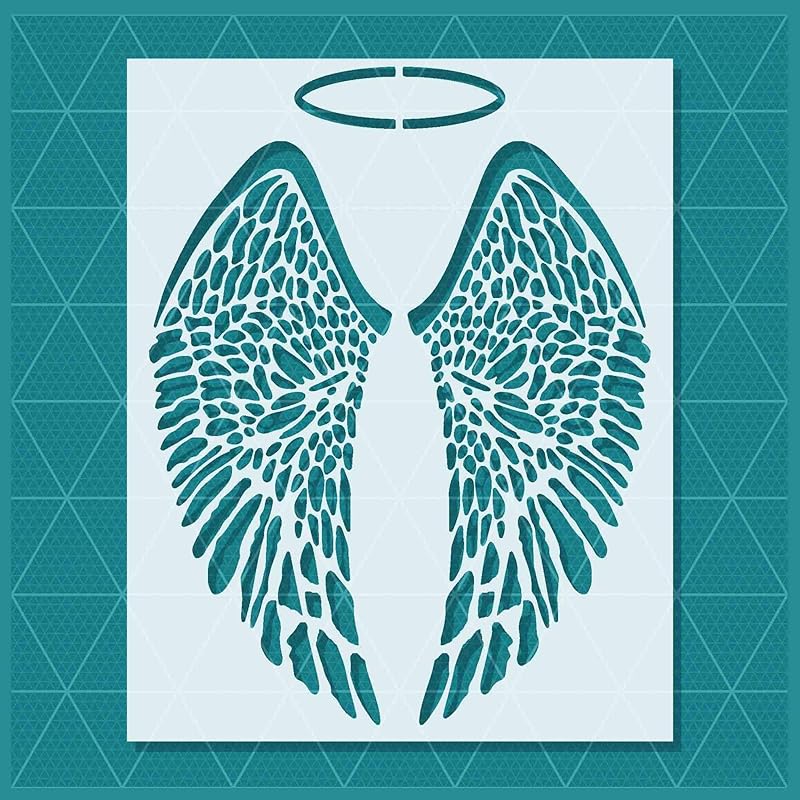 Amazon.com: Angel Wings Stencil 7"x5.5" (14"x11" - 11"x8.5" Available
