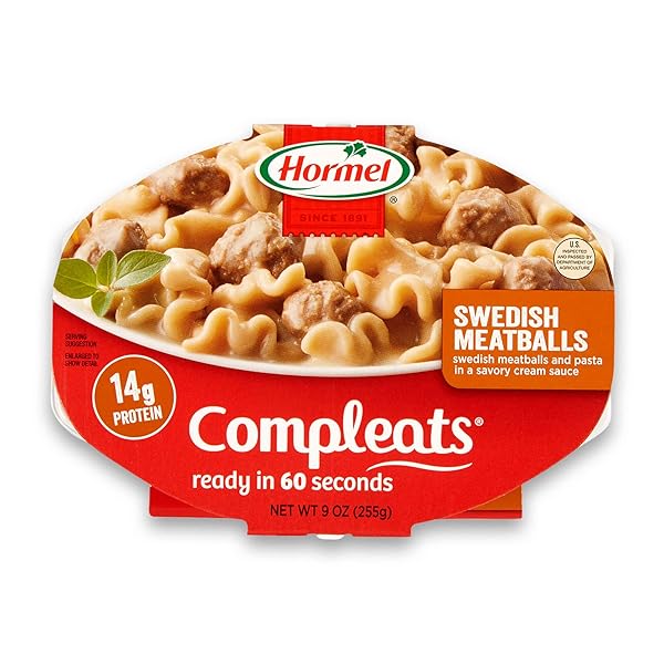 HORMEL COMPLEATS SWEDISH MEATBALLS MICROWAVE TRAY, 9