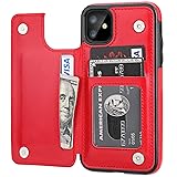 iPhone 11 Wallet Case with Card Holder,OT ONETOP PU
