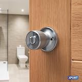 XFORT Tulip Privacy Knob Set Satin Chrome Keyless Lock Internal Door view 3