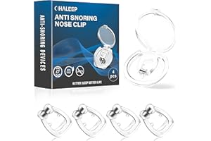 OHALEEP Anti Snoring Devices, Snore Stopper with Adjustable Magnet, Silicone Nose Clip Stop Snoring, Effective to Relieve Snoring, Snoring Solution for Comfortable and Quieter Sleep, Clear, M