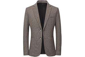 Men's Vintage Tweed Blazers Wool Blend Business Suit Jackets Two Button Herringbone Sport Coat