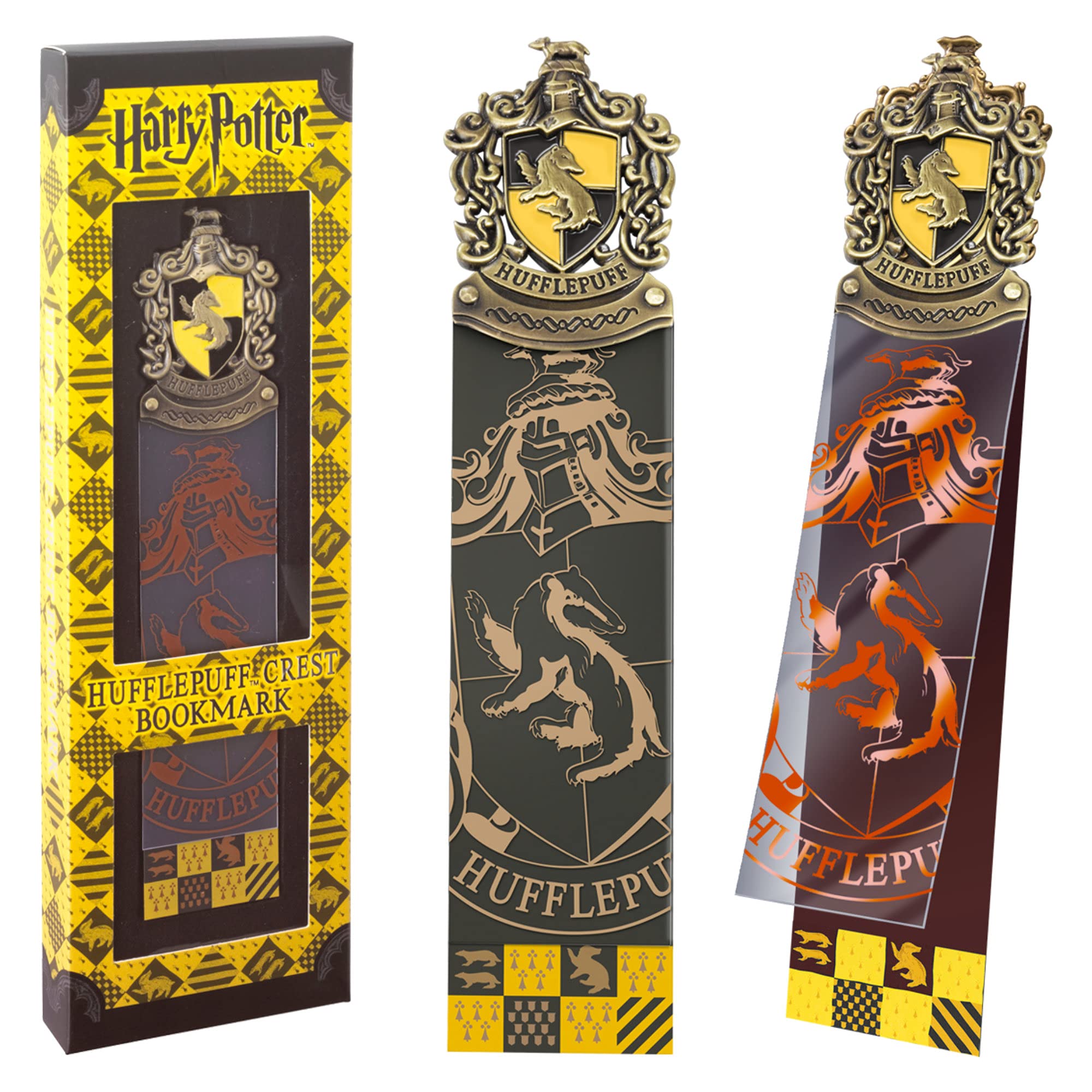 Hufflepuff Crest Bookmark by The Noble Collection - Harry Potter Bookmark with Hand Enamelled Diecast Metal Crest - Officially Licensed Harry Potter Movie Gifts
