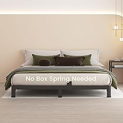 MAF 4 Inch King Metal Platform Bed Frame with Round