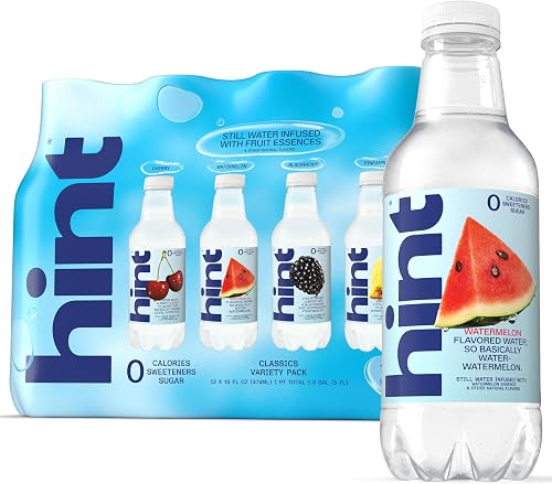 Hint agua con sabor, paquete best sellers de 12 botellas de 16 onzas, 4 — Agua y aguas con gas