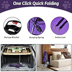 Azaeahom Pet Stroller 4 Wheels Dog Cat Stroller for