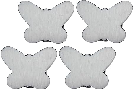 Unbekannt 4 magnetische Tischdeckenbeschwerer Tischdeckengewichte Tischtuch-Halter mit Magnet, Silber (Schmetterling)