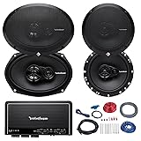 Car Speaker And Amp Combo of 2x Rockford Fosgate