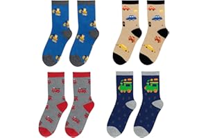 wanchel Merino Wool Socks for Kids Boys Girls Toddlers - Warm Thermal Winter Hiking Cozy Crew Socks 4 Pairs