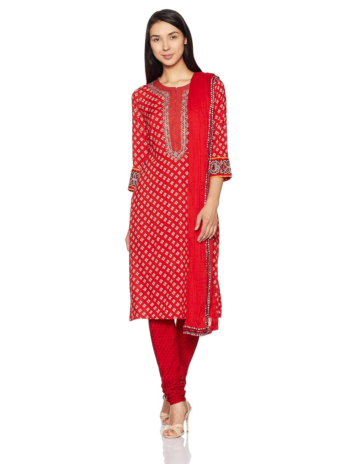 biba women's straight salwar suit