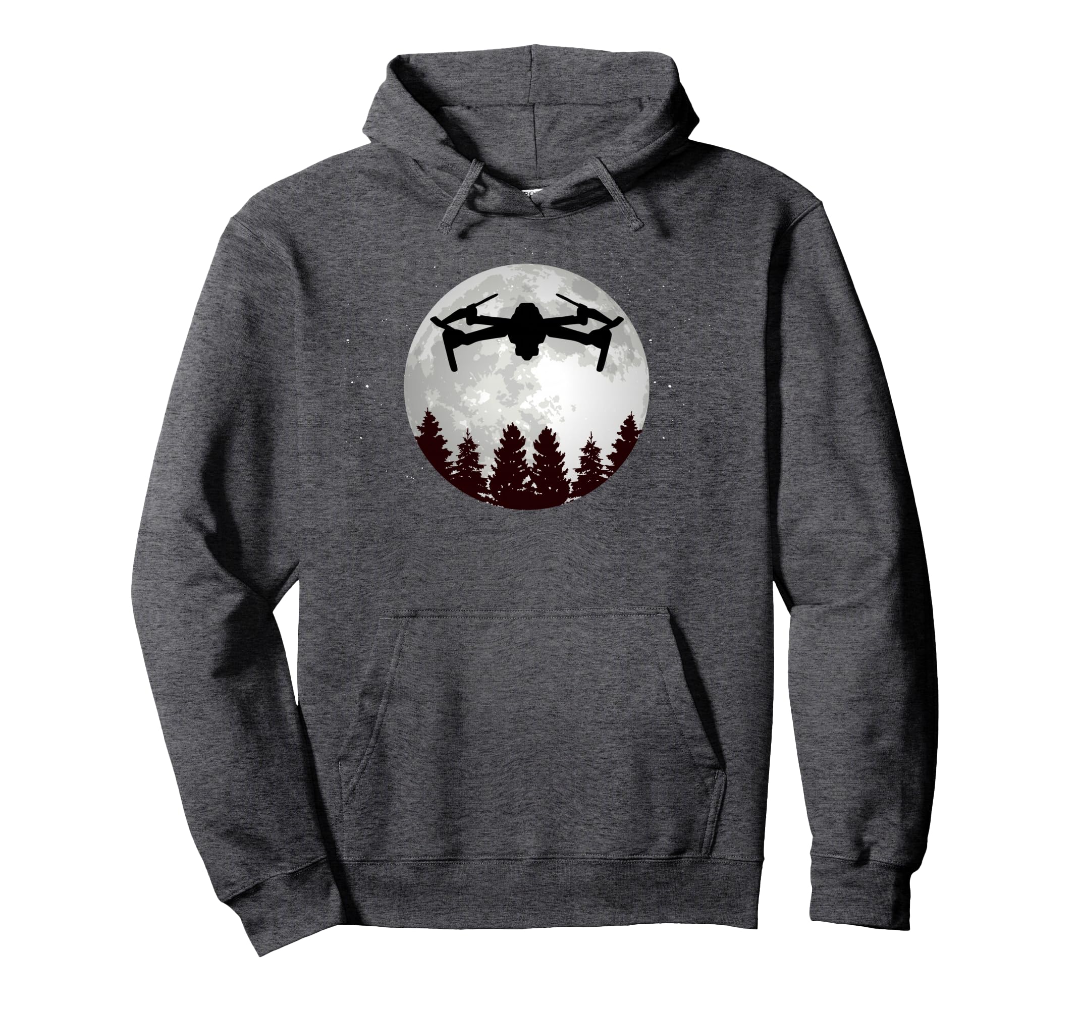 Drone Pilot -Full Moon- Funny FPV Drone Quadcopter Pullover Hoodie