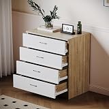 ELEGANT 3 Piece Bedroom Furniture Set - High Gloss White-Oak Wardrobe view 4