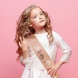 Pinenuts 10th Birthday Sash Crown Cake Topper for Girls Party Decorations view 5