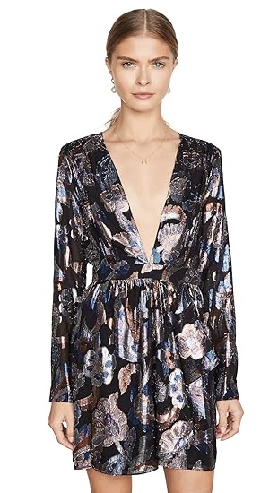 Ramy brook metallic jacquard shaina dress Clearance