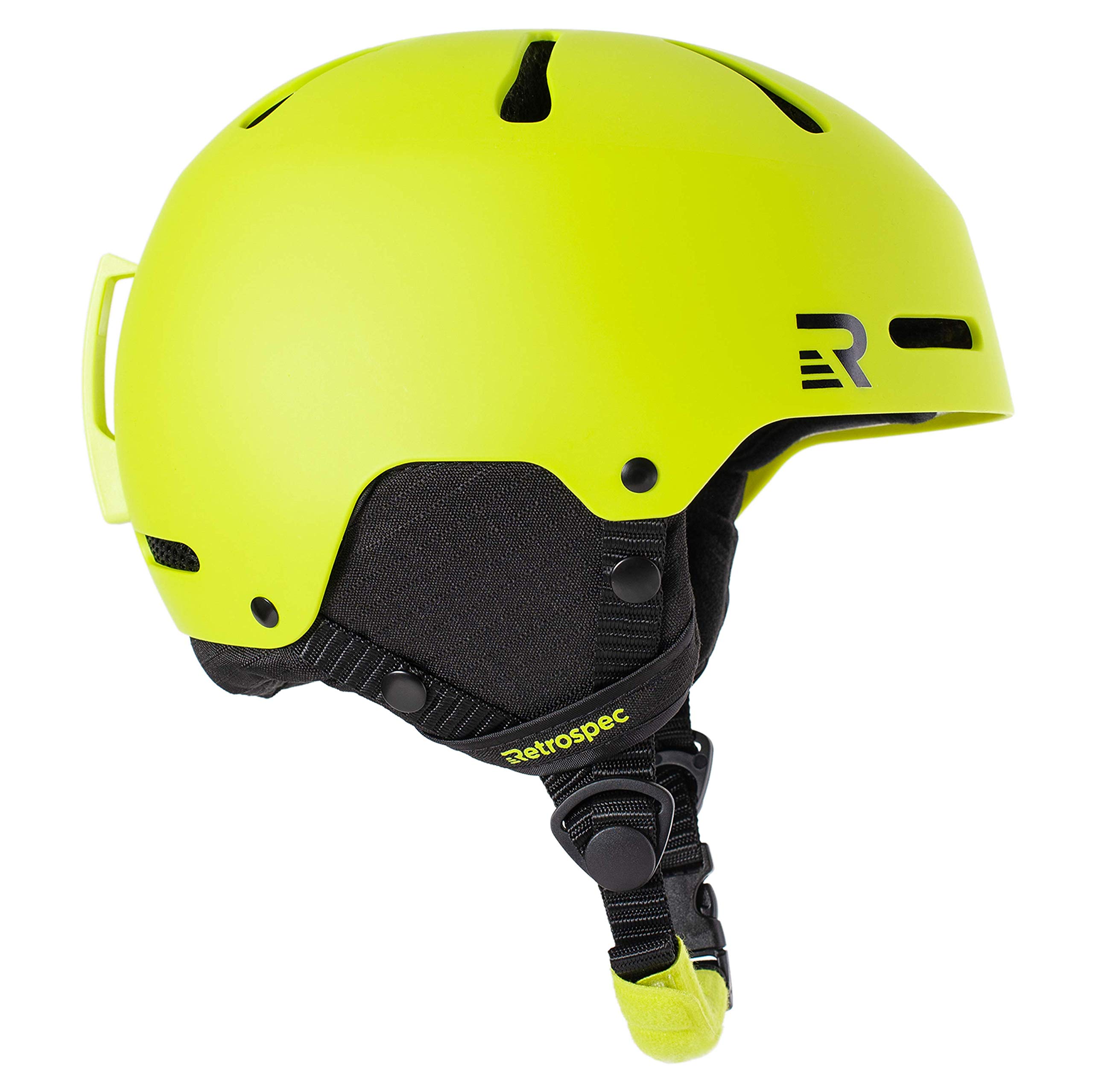 Retrospec Snow-Sports-Helmets Retrospec Comstock Youth Ski & Snowboard Helmet for Kids - Durable ABS Shell, Protective EPS Foam & Cooling Vents - Adjustable Fit for Boys & Girls