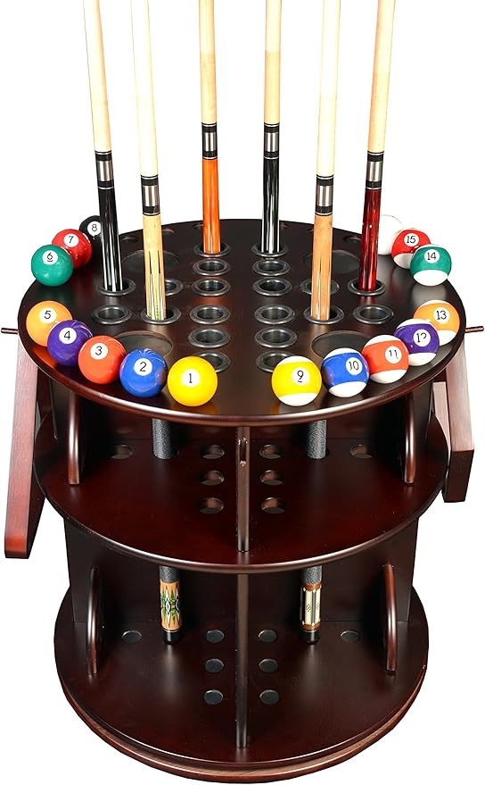 Cue Rack Only Revolving 20 Pool Billiard Stick & Ball