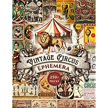 Vintage Circus Ephemera For Junk Journals: 140 One-Sided