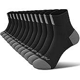 PAPLUS Ankle Compression Socks for Women 6 Pairs, Running Athletic Socks with Arch Support,Plantar Fasciitis Socks