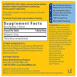 Nature Made Fast Dissolve Melatonin 10mg, Maximum