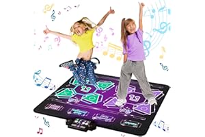 HAOYEGUOJI Kids Dance Mat Toys, Double PK Music Dance mat, Dance Pad, Kids Exercise Equipment, Gifts for Children, Double PK Coordination Exercise Dance Blanket, Christmas & Birthday Must-Have