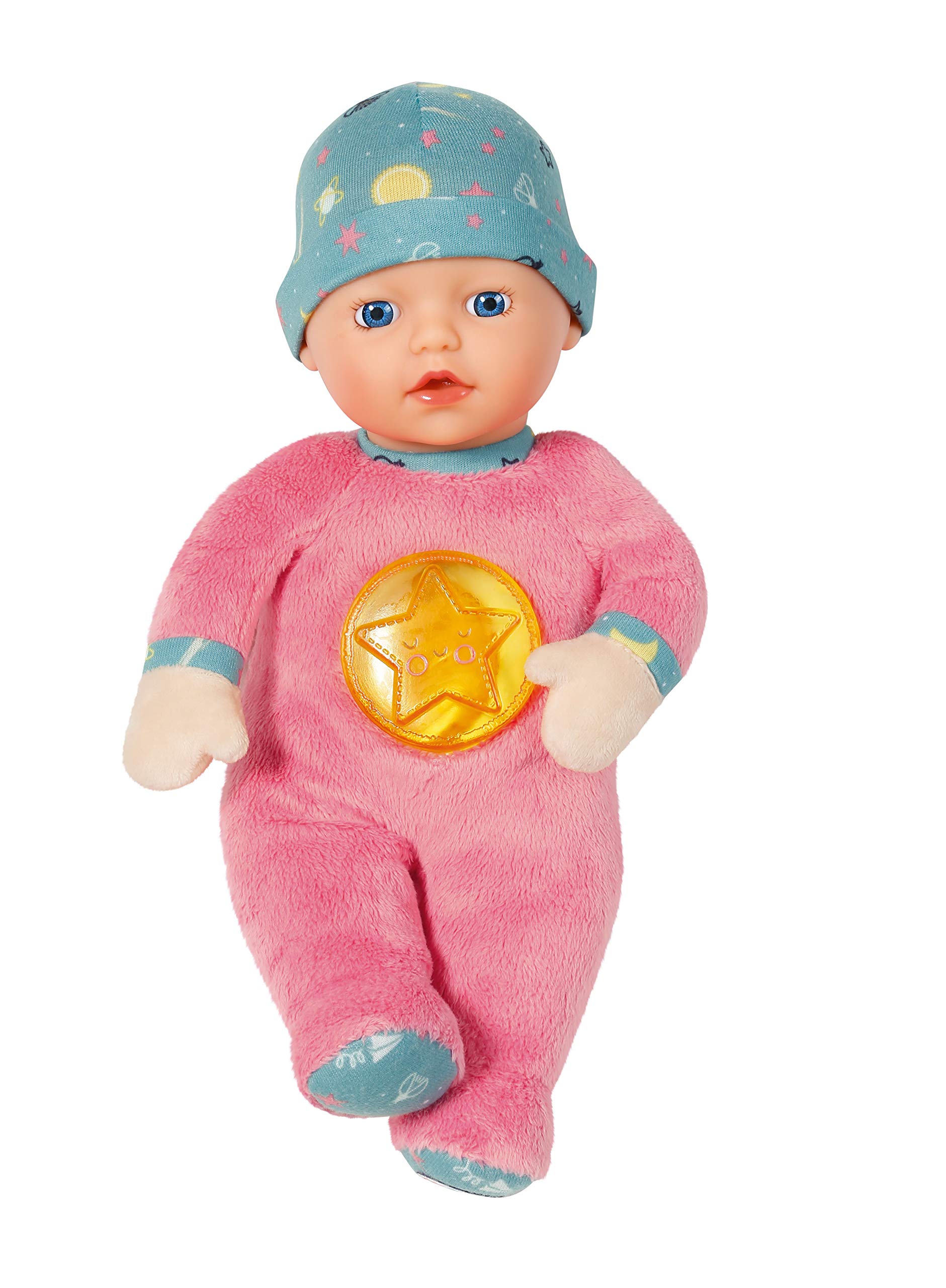 BABY born Nightfriends 30cm Doll - Integrated Night Light - Easy for Little Hands, Creative Play Promotes Empathy & Social Skills, for Newborns - Includes Hat, Multicolor