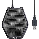 Movo MC1000 Conference USB Microphone for Computer Desktop and Laptop with 180° / 20' Long Pick up Range Compatible with Windows and Mac for Dictation, Recording, YouTube, Conference Call, Skype