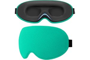 Gritin 100% Blackout Sleep Eye Mask for Side Sleeper Men Women, Zero Eye Pressure 3D Contoured Cup and Eyelash Friendly Sleep