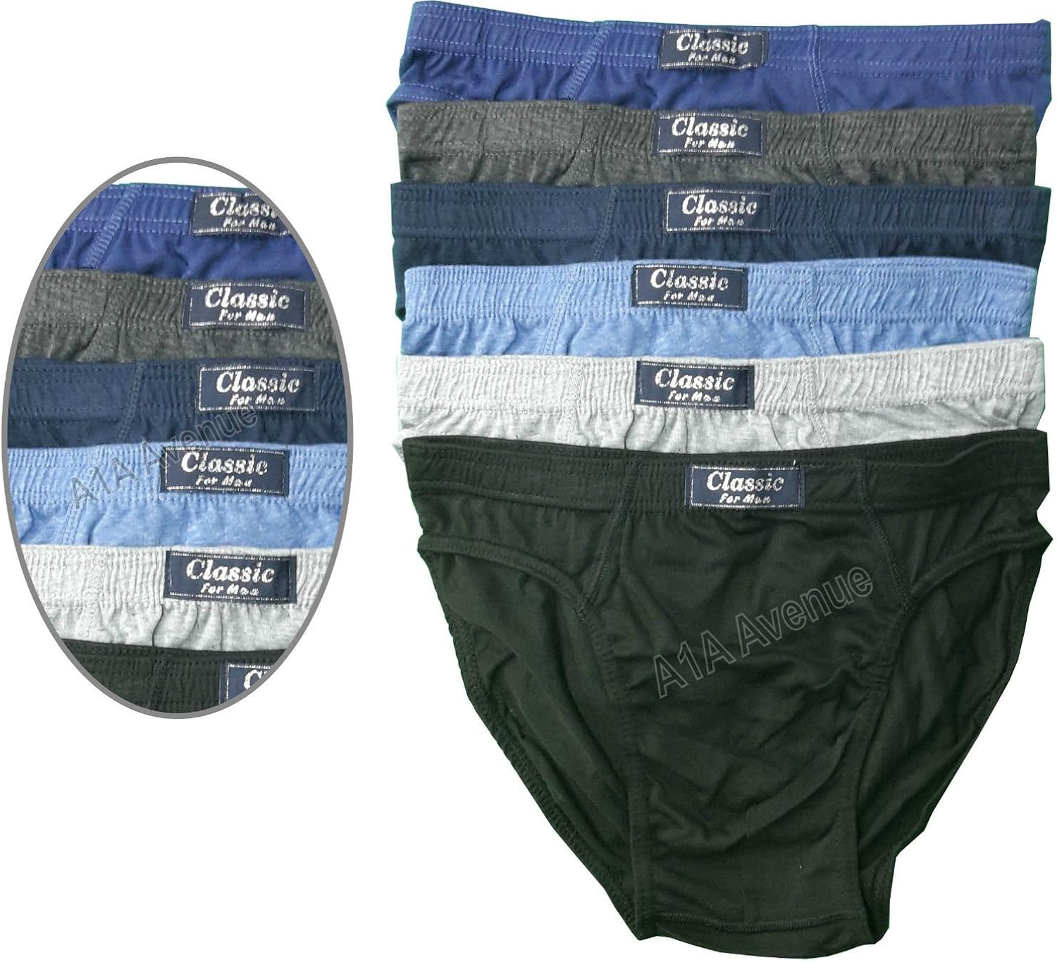 PACK OF3 6 9 & 12 MENS CLASSIC SLIPS BRIEFS PANTS HIPSTER UNDERWEAR