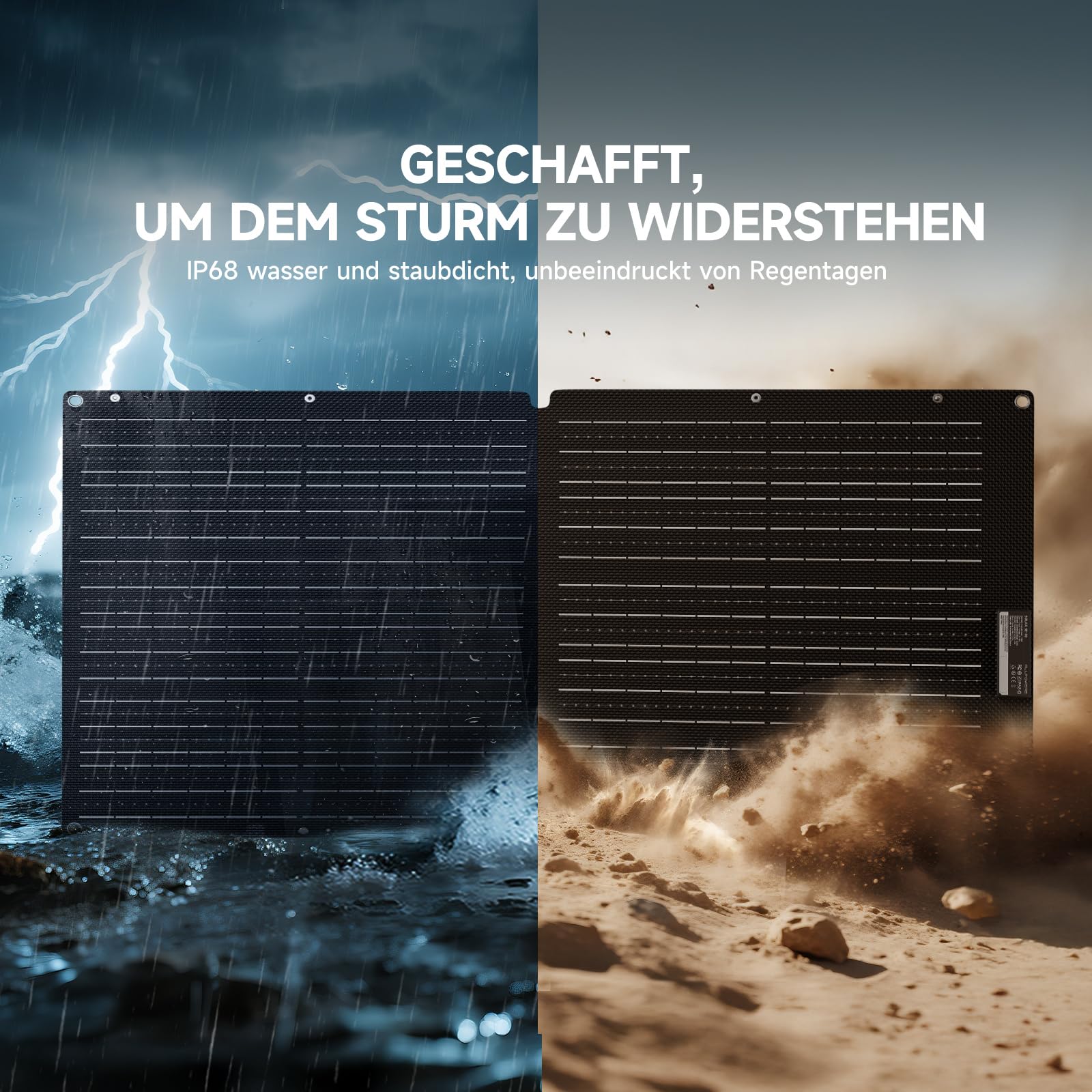 ALLPOWERS Faltbares Solarpanel 100W, Monokristalline Solarmodule für S300 R600 R1500 R2500 Tragbare Powerstation, Solargenerator, Photovoltaik Modul Solaranlage für Camping Garten Wohnmobil RV 5