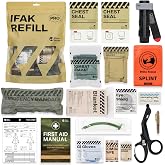 RHINO RESCUE IFAK Refill Kit 17Pcs First Aid Kit with CAT Gen-7 Tourniquet | Emergency Tactical Medical Supplies, IFAK Trauma Kit Combat Pack for Trauma Wound Care, Gunshot, Bleeding Contral, Fracture