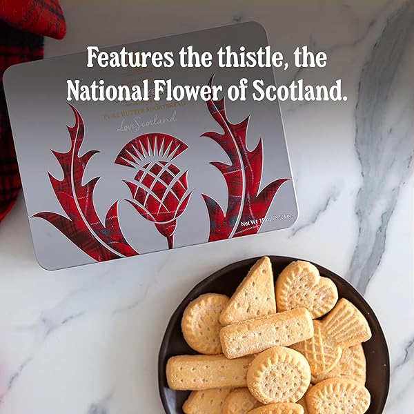 WALKER’S SHORTBREAD SCOTTISH ICON THISTLE HOLIDAY TIN, ALL-BUTTER SHORTBREAD COOKIES, 5.3 OZ TIN