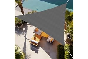 Shade&Beyond Sun Shade Sail 8'x8'x8' Permeable Canopy Dark Grey for Patio Garden Yard Deck Pergola (We Make Custom Size)