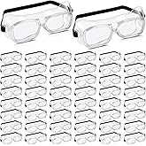 Tellegloww 50 Pairs Safety Goggles Anti-fog Protective Safety Glasses Anti Scratch Eye Protection Clear Lens Onion Goggles Anti Dust Glasses Lightweight Eyewear for Science Lab Chemistry Construction