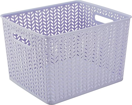 Amazon Com Simplify O Decorative Plastic Storage Tote Basket