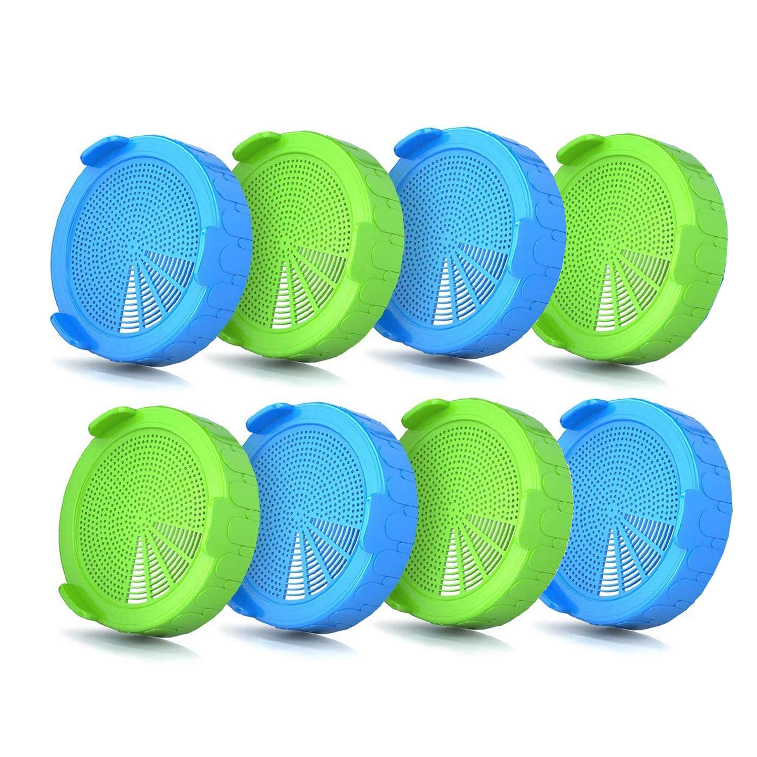 8 Packs Sprouting Lid Food Grade Mesh Sprout Cover Kit Seed Growing Germination Vegetable Silicone Plastic Sprouting Lids for 86mm Wide Mouth Mason Jars