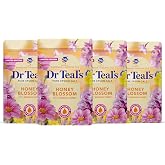 Dr Teal's Epsom Salt Magnesium Soak, Limited Edition Honey Blossom, 3 lbs (Pack of 4)