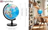 EXERZ World Globe 25cm Political Map Self Assembly Educational view 2