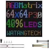 WatangTech 64x64 RGB LED Matrix Panel P3.0 3mm Pitch HUB75 | Full-Color 4096 LEDs, HUB75 Interface, For Raspberry Pi/Arduino/Pico, DIY Display