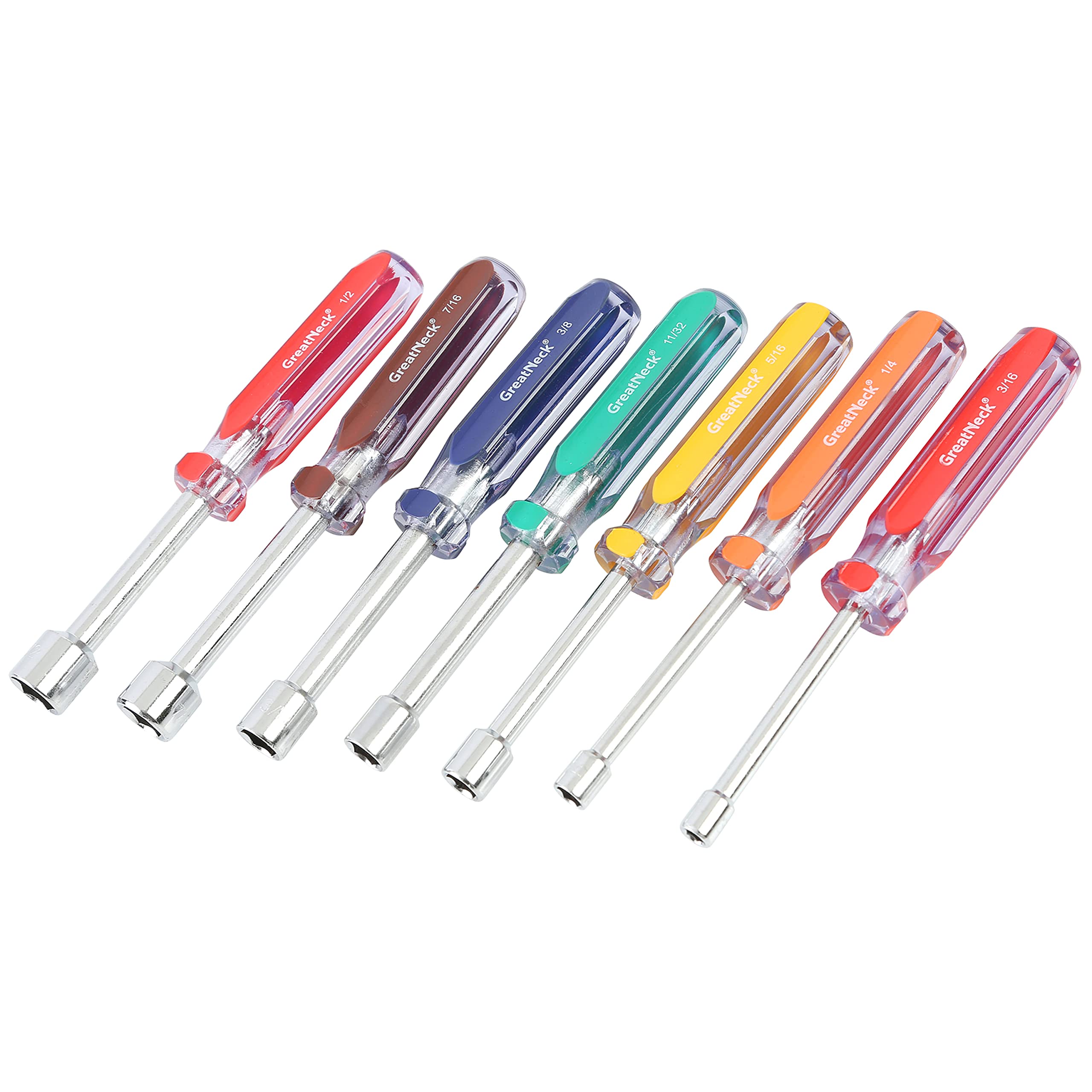 GreatNeck ND72 SAE Professional Nut Driver Set, 7-Piece