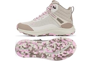 Viakix Monterra Mid Women’s Waterproof Hiking Boots – Lightweight Comfortable Trail Shoes for Trekking, Backpacking, Thru & D