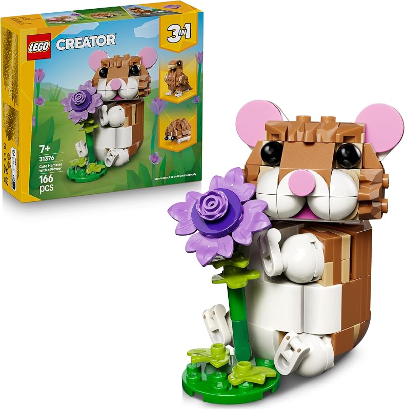 Criador 3 em 1 Hamster Fofo com Flor 31376