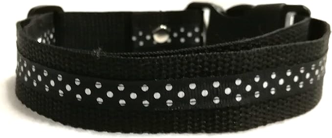 Collar Perro Blanco Lunares Negro Talla M – anchura 25 mm ...