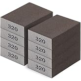 Romeda 8-Pack Sandpaper Block, 320 Grits Washable and Reusable Handmade Sanding Sponge, Drywall Sandpaper Blocks for Wooden Drywall Sheetrock and Metal Glazing
