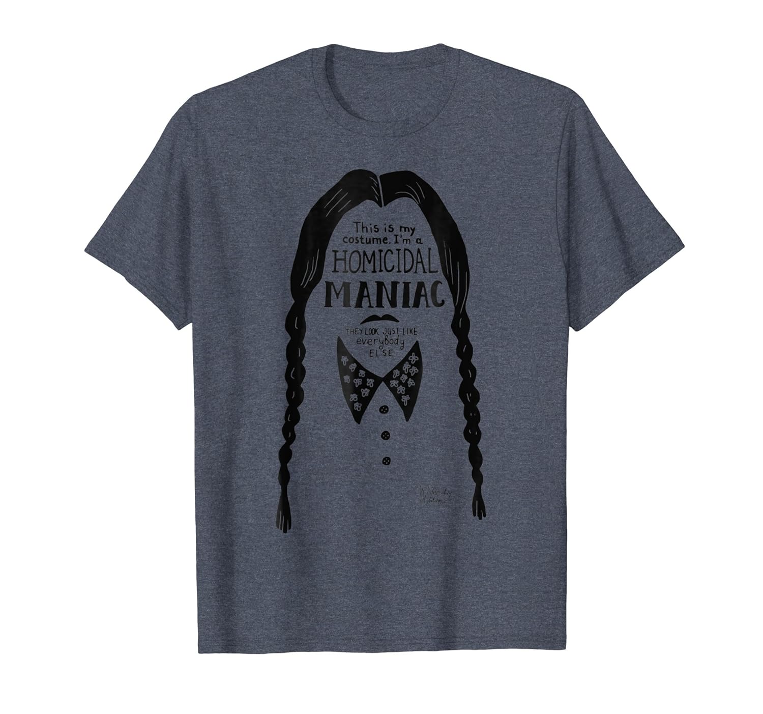 Halloween costume T-shirt Wednesday Addams-ANZ