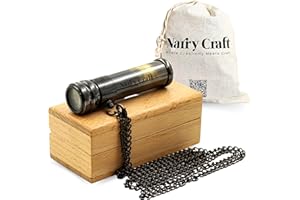 NARRY CRAFT Brass Kaleidoscope with Wooden Box | Handcrafted Vintage Kaleidoscope with Optical Glass Lens & Wooden Storage Box – Collectible Gift for Kids & Adults Last Minute (Antique, Small)