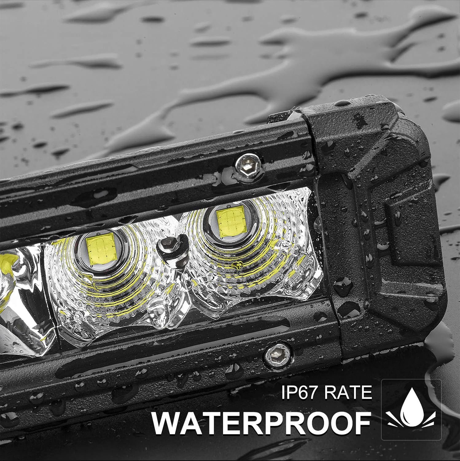 Rigidhorse 32 Inch LED Light Bar Single Row Flood & Spot Beam Combo 30000LM Off Road LED Light Bar Driving Light for Pickup SUV ATV UTV Truck Roof Bumper: Automotive
