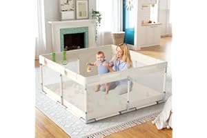 Fodoss Playpen Baby, 47x47inch Play Pen, Small Playard,Playpen for Apartment, Play Yard, Baby Activity Play Fence, Extra Larg